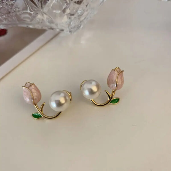 Aretes Hermosos en forma de Flor - Imagen 5