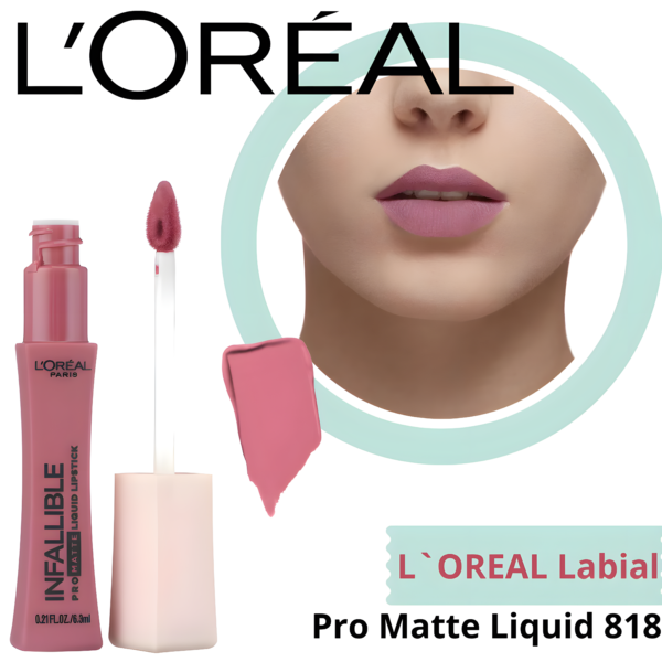 L`OREAL Labial Pro Matte Liquid 818