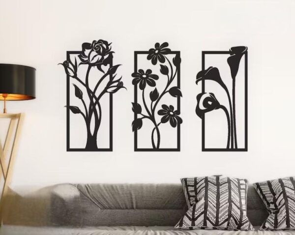 Cuadros, Flower Flowers Frame wall deco