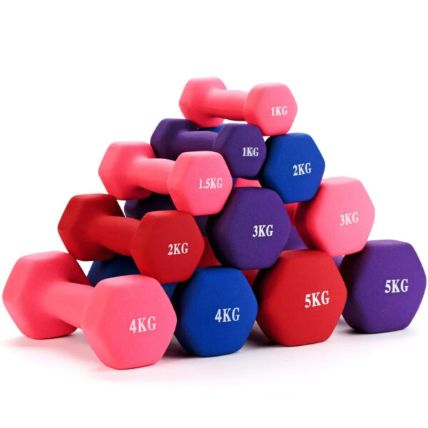 1kg Juego de Mancuernas Fitness Mancuernas Antideslizantes de Superficie Esmerilada para Hombres y Mujeres Ejercicio Pesas Deportivas Equipo de Musculación - Imagen 2